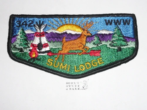 Order of the Arrow Lodge #342 Sumi s15 Flap Patch