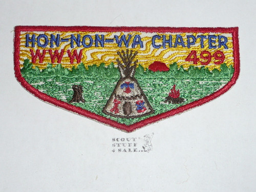 Order of the Arrow Lodge #499 White Feather Hon-Non-Wa Chapter f1 Flap Patch