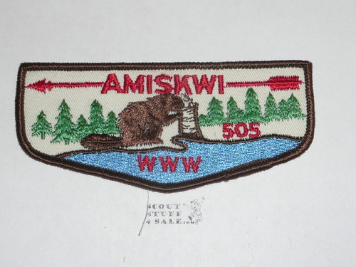 Order of the Arrow Lodge #505 Amiskwi f2 Flap Patch