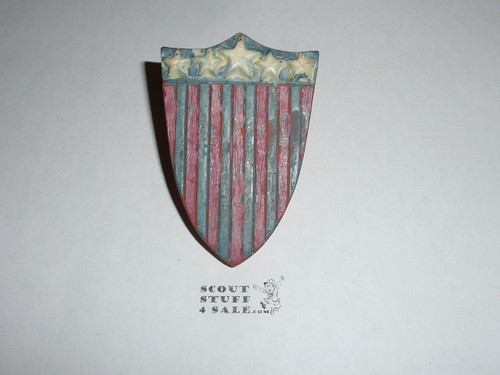USA Theme Shield Shaped NEAL Neckerchief Slide
