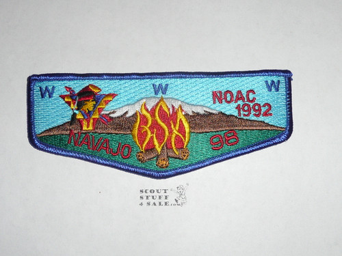 Order of the Arrow Lodge #98 Navajo s26 1992 NOAC Flap Patch