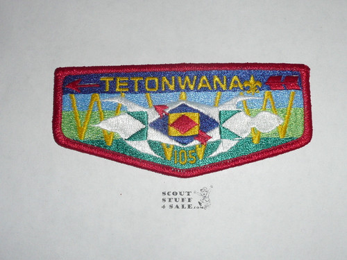 Order of the Arrow Lodge #105 Tetonwana s11 Flap Patch