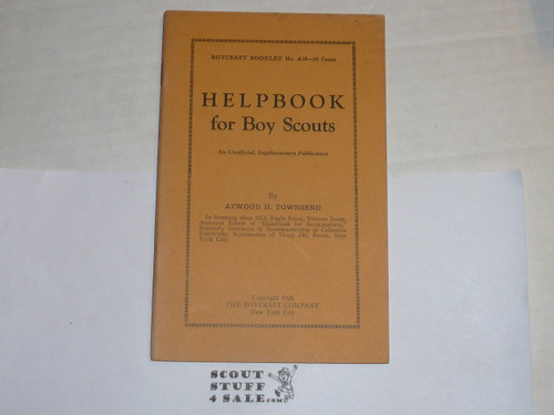 1926 Help Book for Boy Scouts, By The Boycraft Company, Approved by the BSA, Booklet #A18