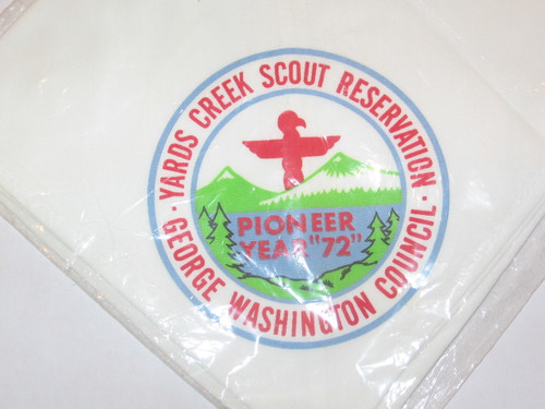 Yards Creek Scout Reservation Neckerchief, George Washington Council, 1972