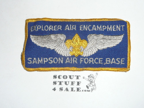 1950's Explorer Air Encampment at Sampson Air Force Base Patch, blue