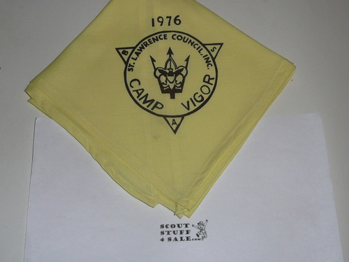 Camp Vigor, St. Lawrence Council, 1976 Neckerchief, yellow