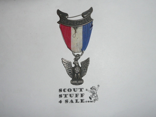 Eagle Scout Medal, Stange 5 1980-1993, 3 small pin holes in ribbon