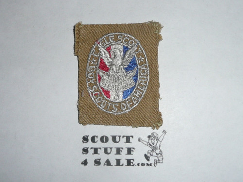 Eagle Scout Patch, Type 2, 1933-1955, Fine Twill variety, sewn, very good cond.