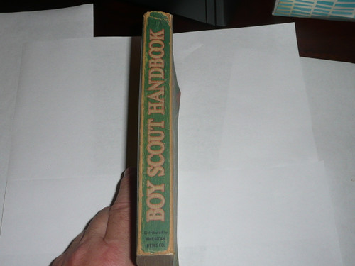 1946 Boy Scout Handbook, Fourth Edition, Thirty-ninth Printing, Norman Rockwell Cover, Good condition with some edge and spine wear