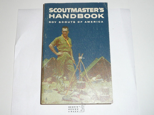 1960 Scoutmasters Handbook, Fifth Edition, Second Printing, MINT Condition but name written on right edge, Norman Rockwell Cover