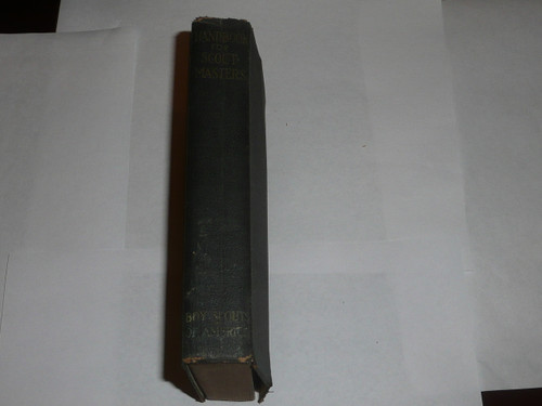 1920 Handbook For Scoutmasters, Second Edition, Second Printing, Very good Condition with a little chip in bottom right cover and at top of spine, black cover