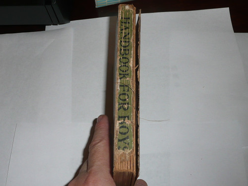 1923 Boy Scout Handbook, Second Edition, Twenty-ninth Printing, spine and cover wear