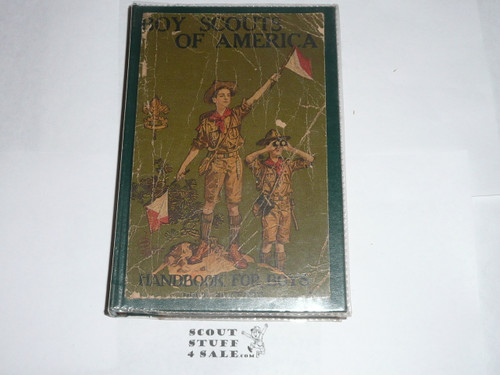 1925 Boy Scout Handbook, Second Edition, Thirty-second Printing, Hardbound copy, contents are MINT