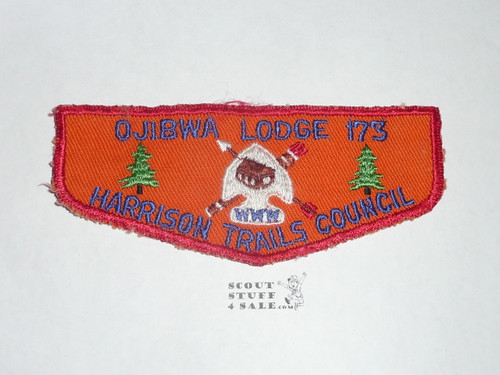 Order of the Arrow Lodge #173 Ojibwa f1a Flap Patch, sewn