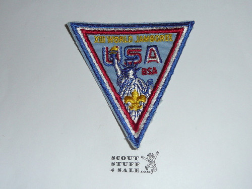 1971 Boy Scout World Jamboree USA Contingent Patch, a few small rust marks from staples