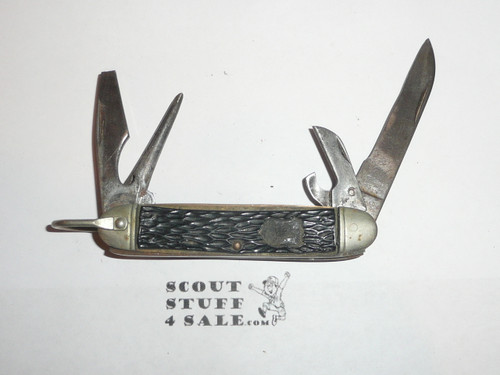 Boy Scout Knife, Camillus Manufacturer, Used and missing emblem, BS002