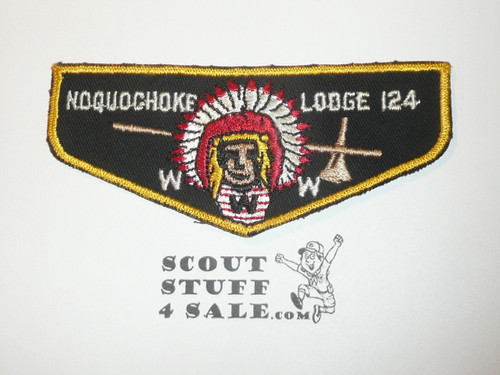 Order of the Arrow Lodge #124 Noquochoke f1 First Flap Patch