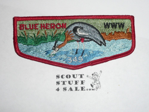 Order of the Arrow Lodge #349 Blue Heron s1 Flap Patch