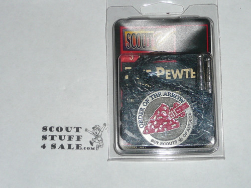 Order of the Arrow Arrowhead Logo Pewter Bolo Tie