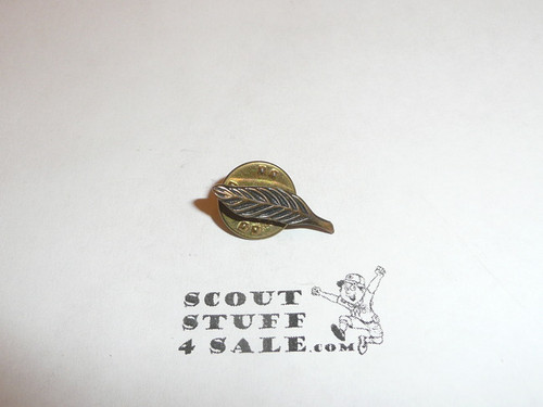 Eagle Scout Bronze Palm, post back, 1950's, stamped Genuine Bronze