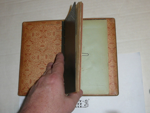 Lefax Boy Scout Fieldbook, Canvas Binding, Used by a 1929 WJ Contingent member, Includes MANY Boy Scout and Lefax Inserts