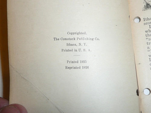 Lefax Boy Scout Fieldbook Insert, Camp Fires and Camp Cookery, 1926 by Comstock Company, 44 pages