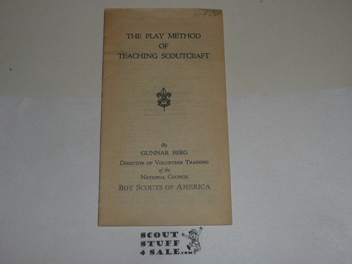 Lefax Boy Scout Fieldbook Insert,  The Play Method of Teaching Scoutcraft, 1930 by Region 12, Official BSA