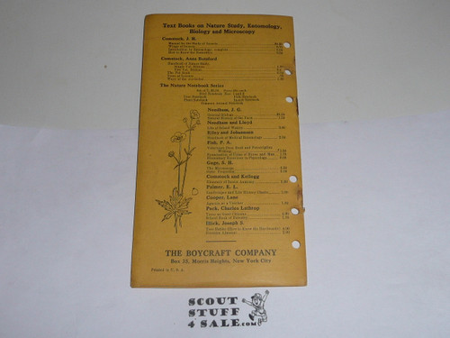 Lefax Boy Scout Fieldbook Insert, Field and Camp Notebook for Nature Study, The Boycraft Company, 16 page Brochure and Pricelist