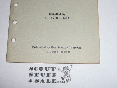 Lefax Boy Scout Fieldbook Insert, Parliamentary Law Rules of Motions, 1921