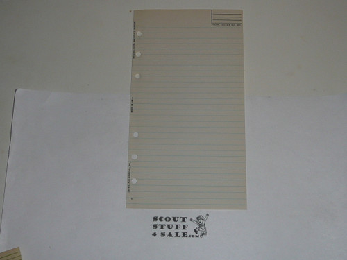 Lefax Boy Scout Fieldbook Insert, Lined Paper