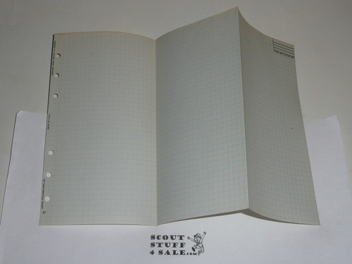 Lefax Boy Scout Fieldbook Insert, fold out graph paper