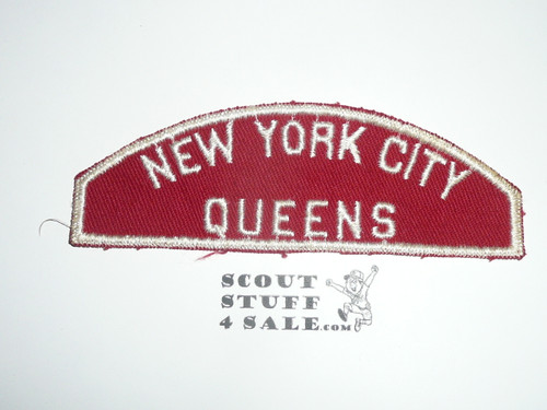 New York City Queens Council Red/White Council Strip, Used - Scout