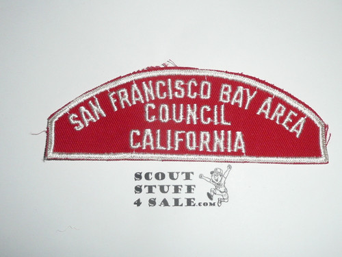 San Francisco Bay Area Council Red/White Council Strip, Used - Scout