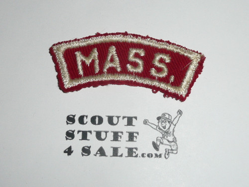 MASS. Red and White State Strip, used