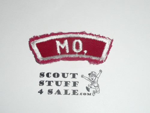 MO. Red and White State Strip, used