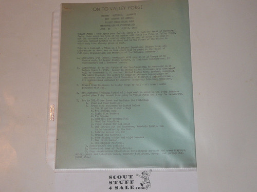 1950 National Jamboree Baltimore Area Council Contingent Details for Promotion