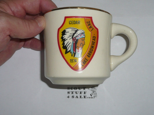 1974 Lake Arrowhead Scout Camp Cedar camp Mug, Los Angeles Area Council