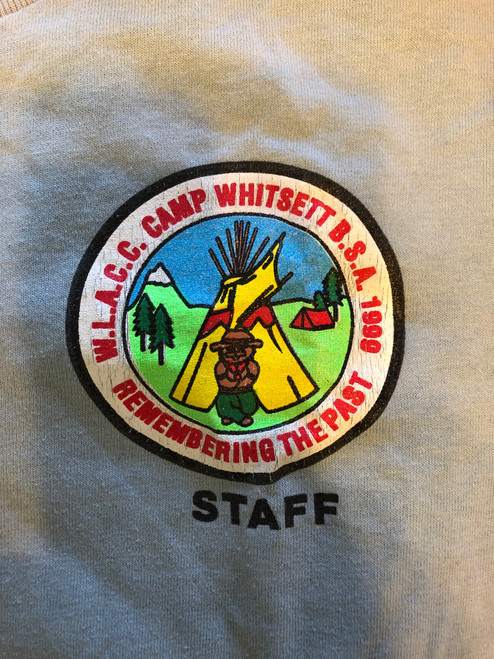 1999 Camp Whitsett STAFF Tee Shirt, Mens Small, Lite Use