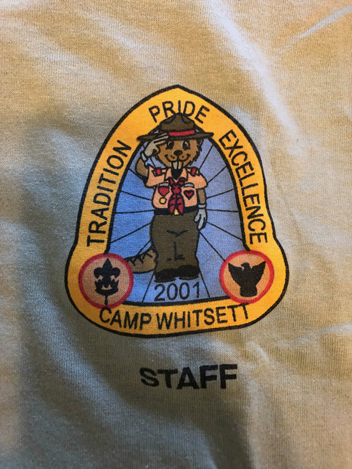 2001 Camp Whitsett STAFF Tee Shirt, Mens XL, New