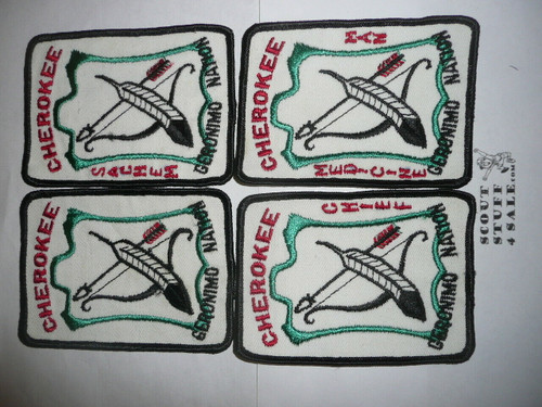 Set of Boy Scout Patches Sachem, Chief, Medicine Man Geronimo Nation, Cherokee
