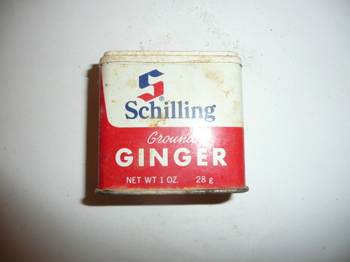 Vintage Spice Schilling Ground Ginger Spice tin