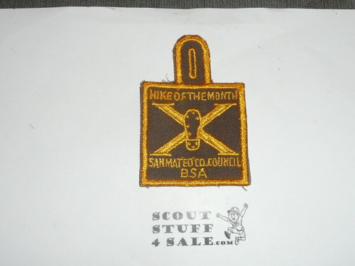 Hike of the Month Trail Patch, San Mateo Council