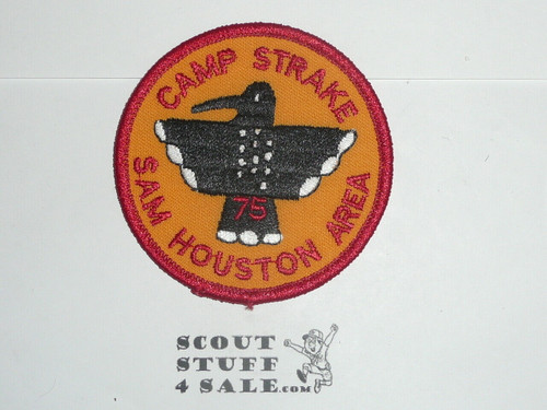 Camp Strake Patch, 75th anniv, Sam Houston Area Council - Boy Scout