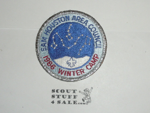 Winter Camp Patch, 1986, Sam Houston Area Council - Boy Scout