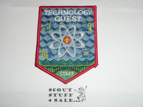 2013 National Jamboree Technology Quest STAFF Patch, red bdr