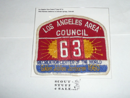 1960 National Jamboree JSP - Los Angeles Area Council, Troop 63, sewn