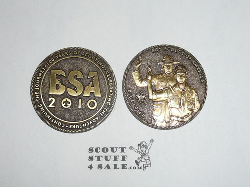 Boy Scout 100th Anniversary 2010 Good Turn Bronze Coin / Token on issue card
