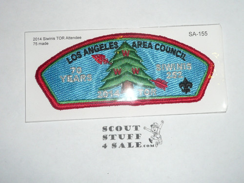 Los Angeles Area Council sa154 CSP - Siwinis 70th Anniversary & 2014 TOR
