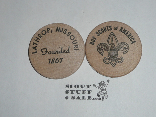 Lathrop Missouri Boy Scout Wooden Nickel