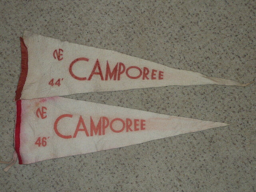 1944 & 1946 Felt Camporee Pennants from Philadelphia Council, Boy Scout